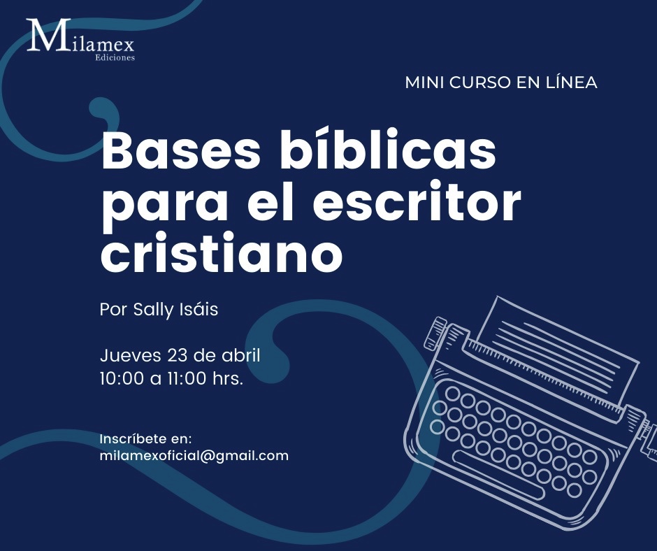 Afiche de curso sobre bases bíblicas para el escritor cristiano